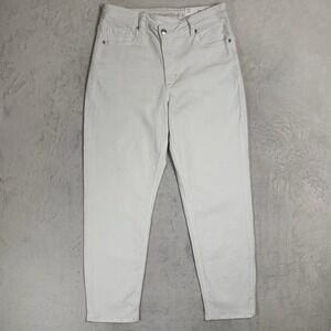 NWT American Eagle Super High Rise Mom Jeans Size 10 Crossover Bright White